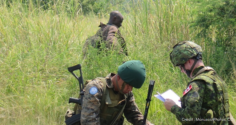 Kafunzi, Province du Nord Kivu, RD Congo: Les soldats des Forces armées de la RD Congo, avec l’appui de la Force de la MONUSCO, poursuivent la traque des groupes armés à l’est de la RD Congo. Photo MONUSCO/Alain Wandimoyi